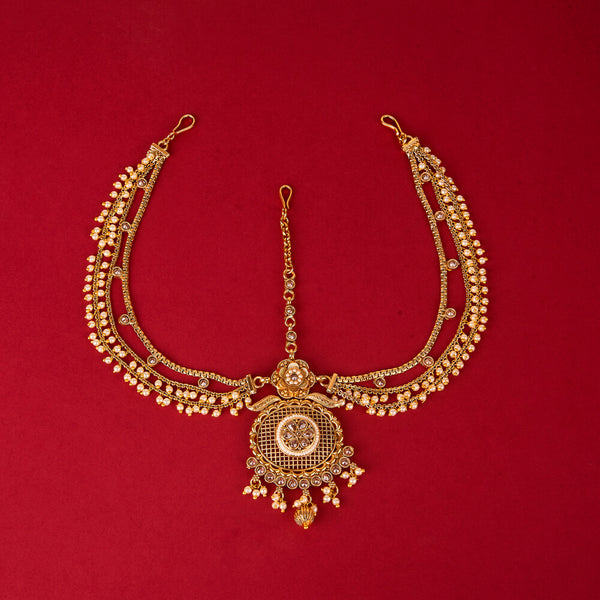 225632 Antique Pearl Damini With Gold Plating