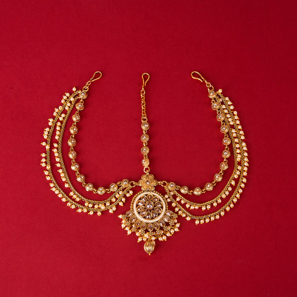 225633 Antique Pearl Damini With Gold Plating
