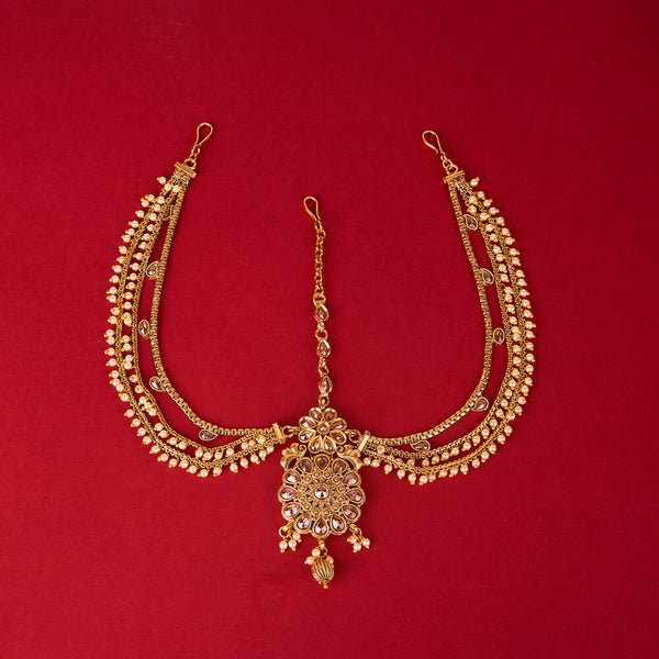225635 Antique Moti Damini With Gold Plating