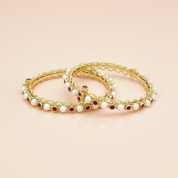 225972 Antique Openable Bangles With Gold Plating