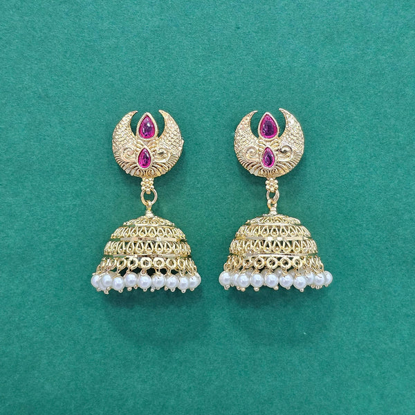 225987 Antique Pearl Earring With Gold Plating