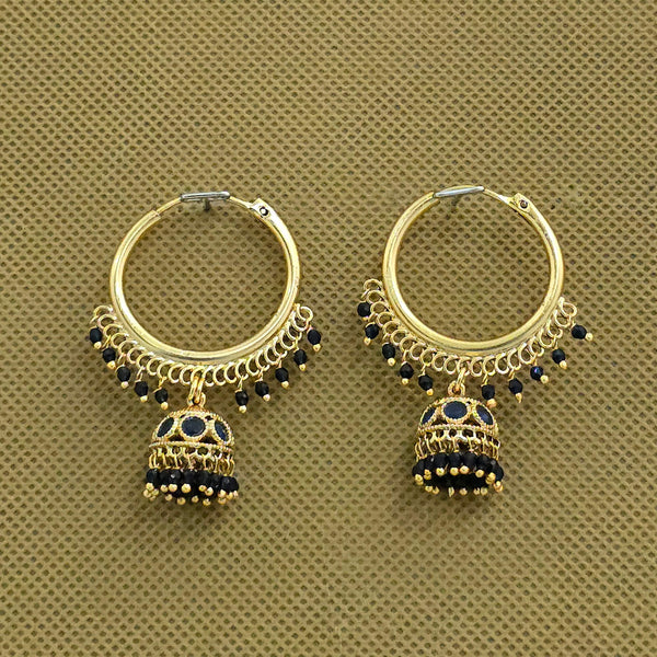 226083 Antique Bali Jhumki With Gold Plating