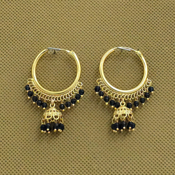 226085 Antique Bali Jhumki With Gold Plating