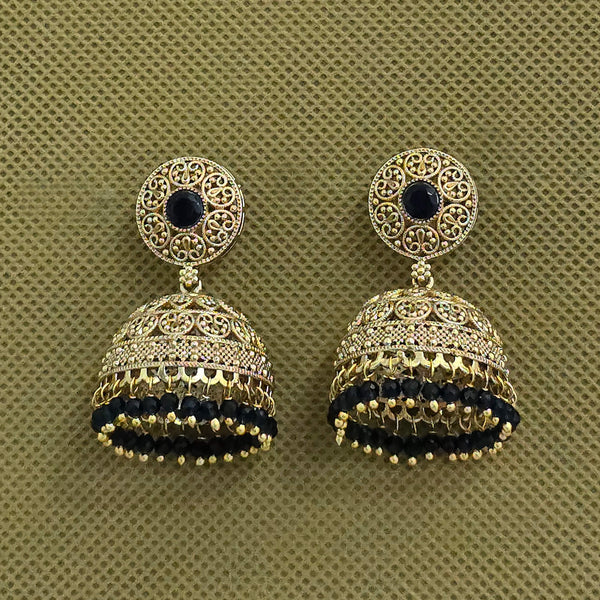 226129 Antique Jhumki With Gold Plating