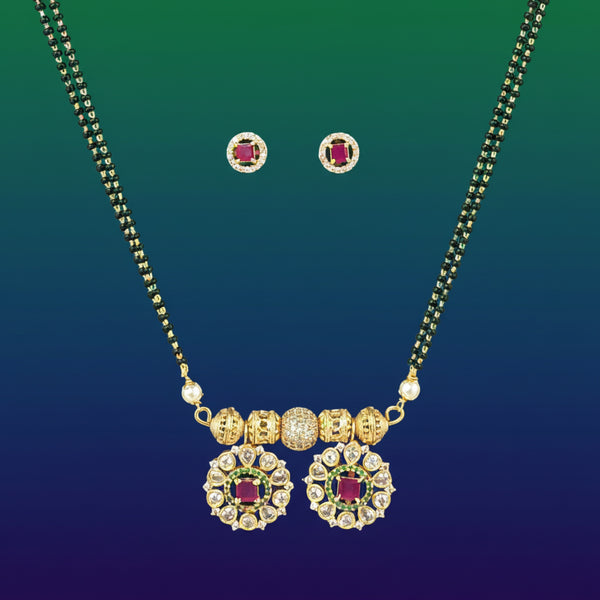 226178 Antique Classic Mangalsutra With Gold Plating