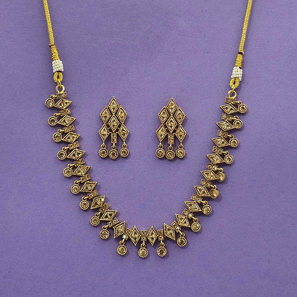 226242 Antique Delicate Necklace With Gold Plating
