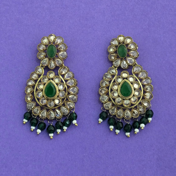 226294 Antique Classic Earring With Mehndi Plating
