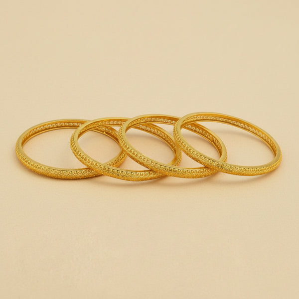 226451 Antique Classic Bangles With Matte Gold Plating