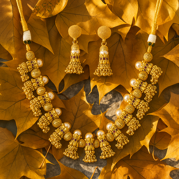 226519 Antique Classic Necklace With Gold Plating