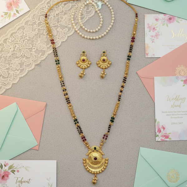 226541 Antique Classic Mangalsutra With Gold Plating