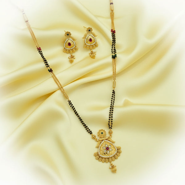 226544 Antique Classic Mangalsutra With Gold Plating