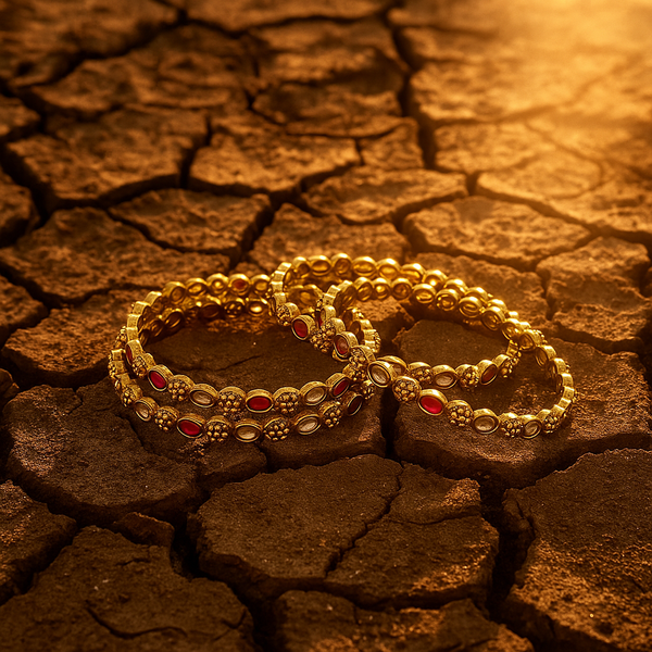 226563 Antique Classic Bangles With Gold Plating