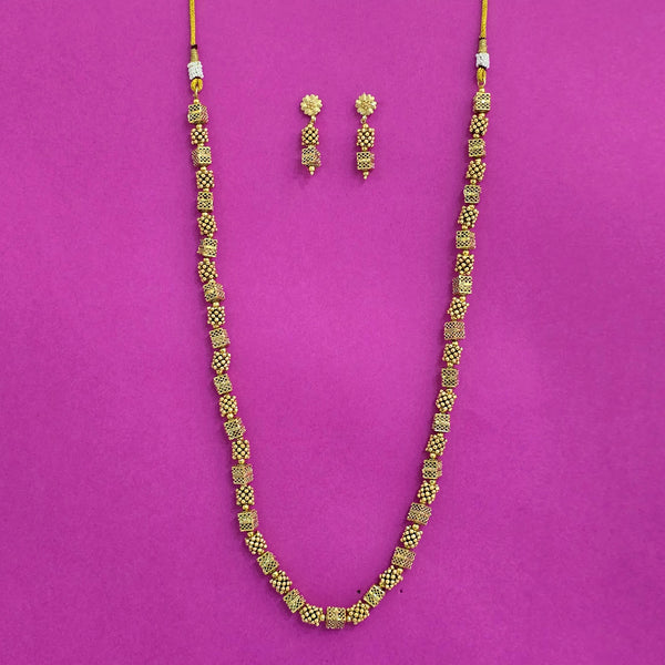 226629 Antique Mala Necklace With Gold Plating