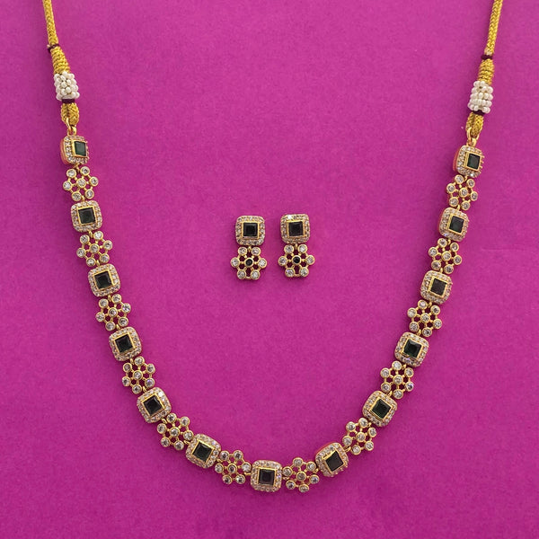 226690 Antique Classic Necklace With Matte Gold Plating