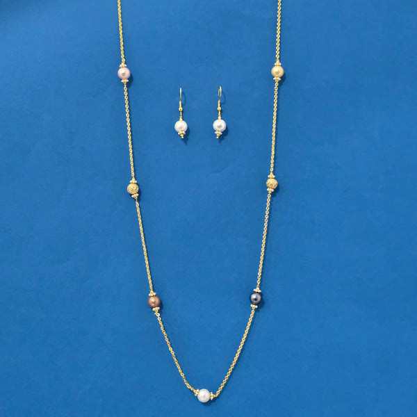 226803 Antique Mala Necklace With Gold Plating