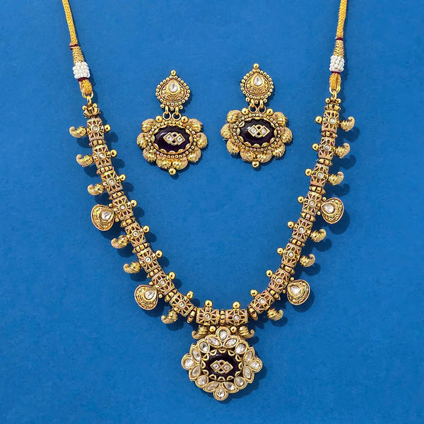 226819 Antique Classic Necklace With Gold Plating
