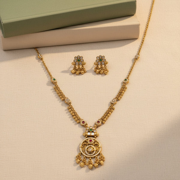 226964 Antique Classic Pendant Set With Gold Plating