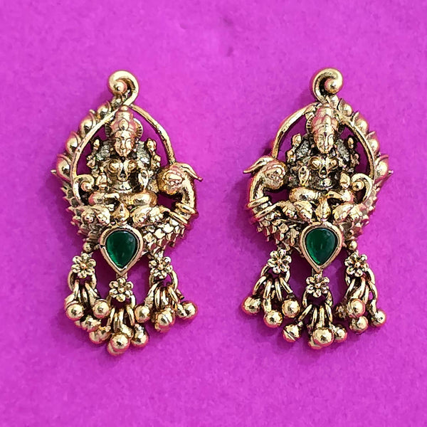 226972 Antique Temple Earring With Gold Plating