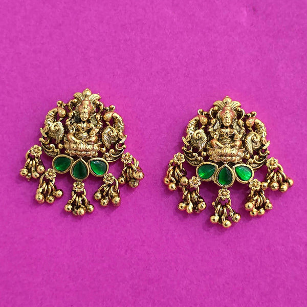 226973 Antique Temple Earring With Gold Plating