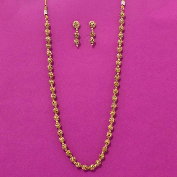 227071 Antique Mala Necklace With Gold Plating