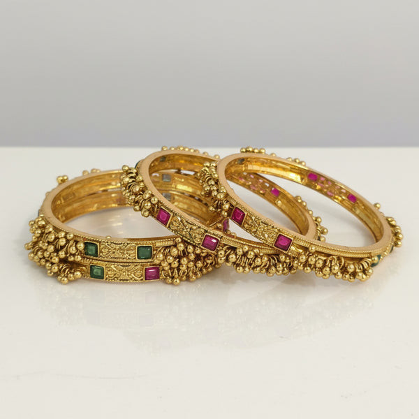 227337 Antique Classic Bangles With Gold Plating