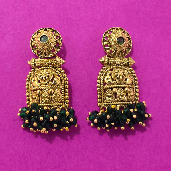 227493 Antique Classic Earring With Matte Gold Plating