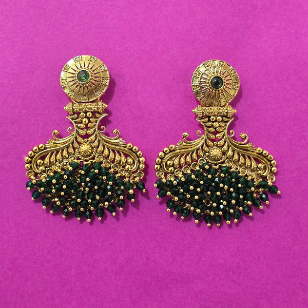 227496 Antique Classic Earring With Matte Gold Plating