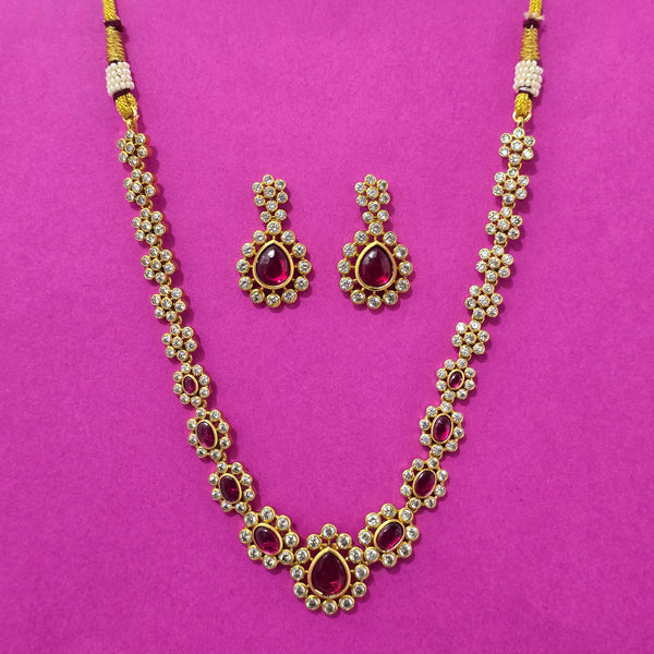 227531 Antique Classic Necklace Set With Gold Plating