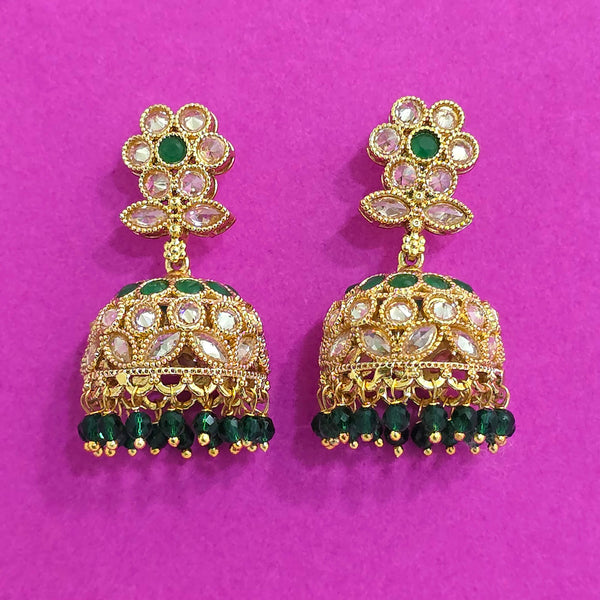 227562 Antique Jhumki With Gold Plating