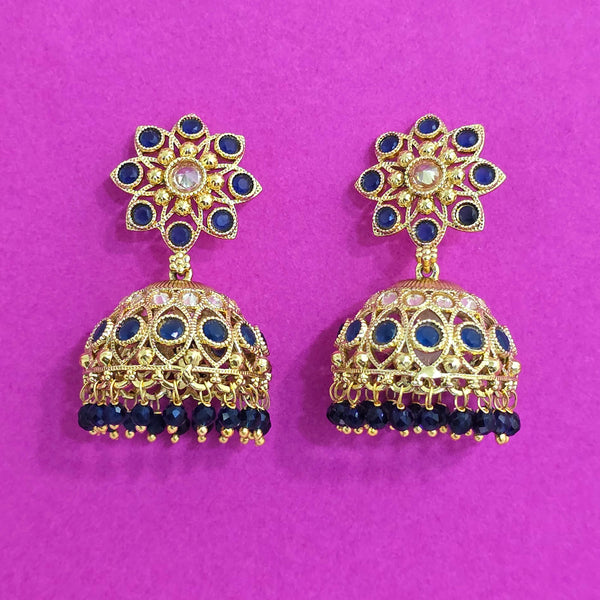 227564 Antique Jhumki With Gold Plating