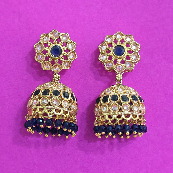 227624 Antique Jhumki With Gold Plating