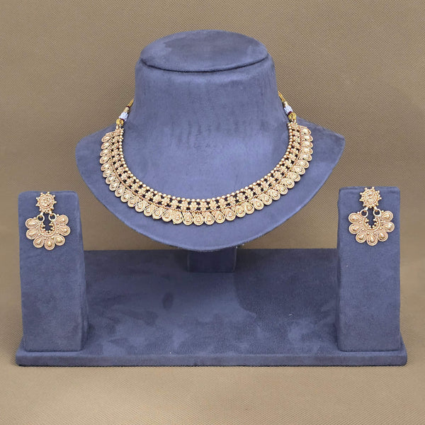 228014 Antique Classic Necklace With Gold Plating