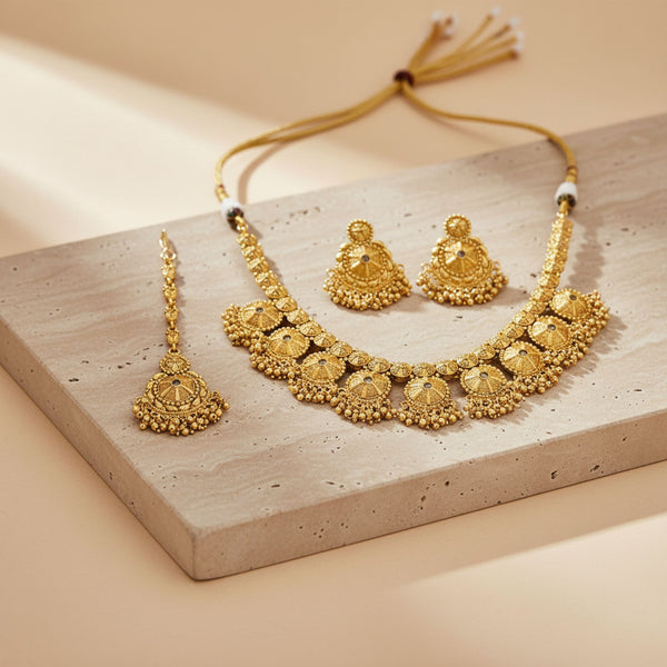 228204 Antique Classic Necklace With Gold Plating