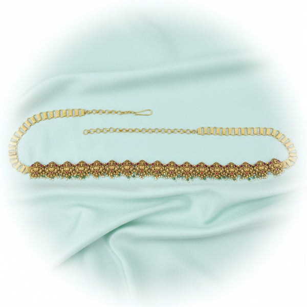 228245 Antique Temple Belt With Matte Gold Plating