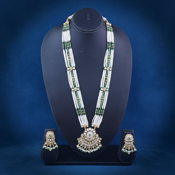 228300 Antique Meenakari Pendant Set With Gold Plating