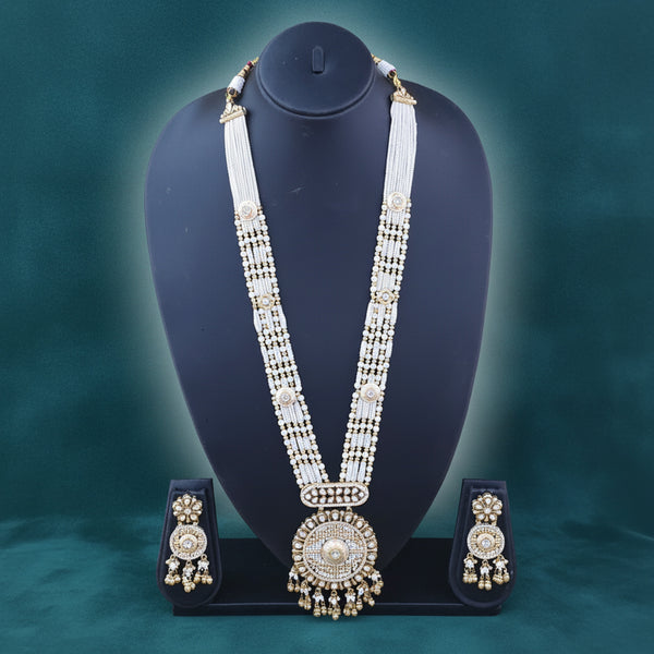 228309 Antique Meenakari Pendant Set With Gold Plating