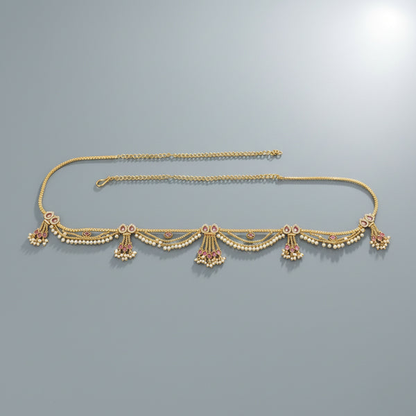 228323 Antique Moti Belt With Gold Plating