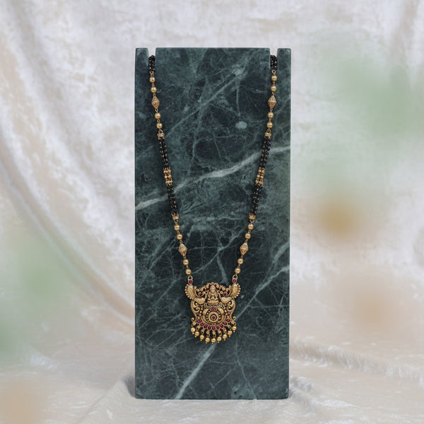 228386 Antique Temple Mangalsutra With Gold Plating