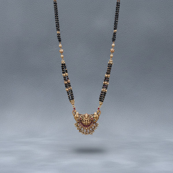228387 Antique Temple Mangalsutra With Gold Plating