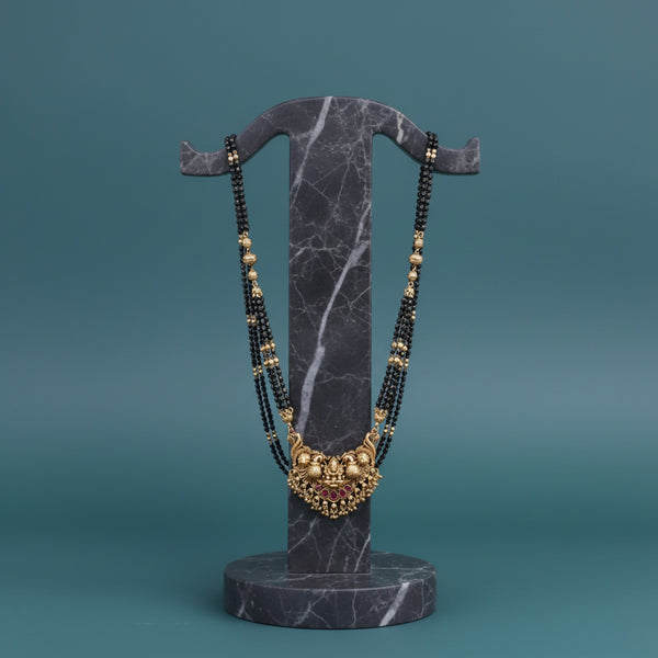 228388 Antique Temple Mangalsutra With Gold Plating