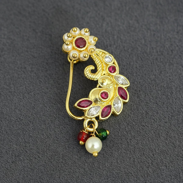 228476 Antique Pressing Nose Ring With Gold Plating