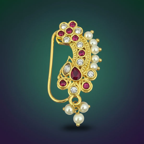 228477 Antique Pressing Nose Ring With Gold Plating