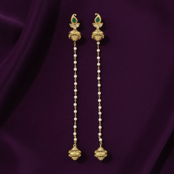 228493 Antique Moti Earring With Gold Plating