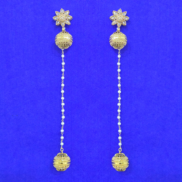 228494 Antique Moti Earring With Gold Plating