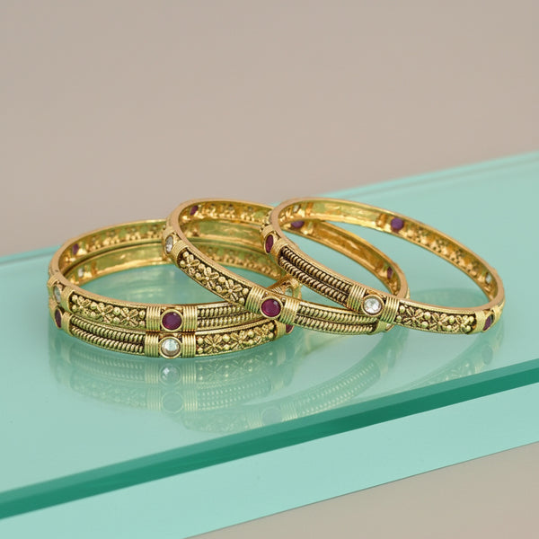 228576 Antique Classic Bangles With Gold Plating