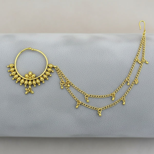 228661 Antique Pressing Nose Ring With Gold Plating