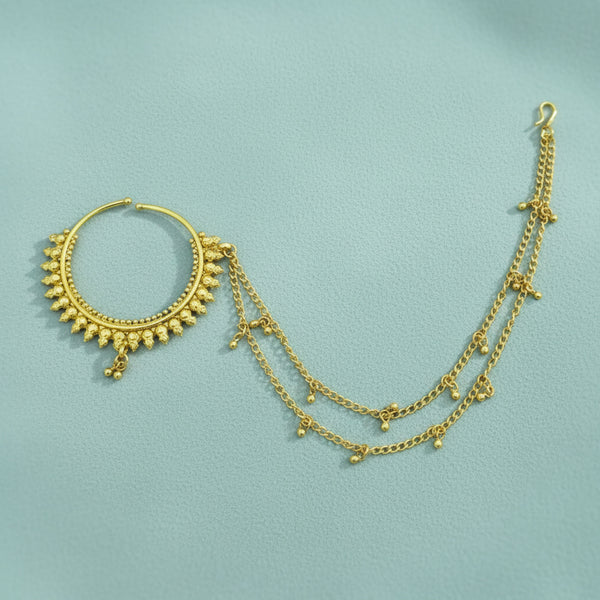228663 Antique Pressing Nose Ring With Gold Plating