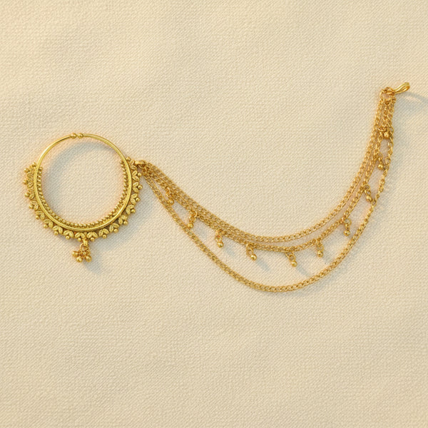 228665 Antique Pressing Nose Ring With Gold Plating