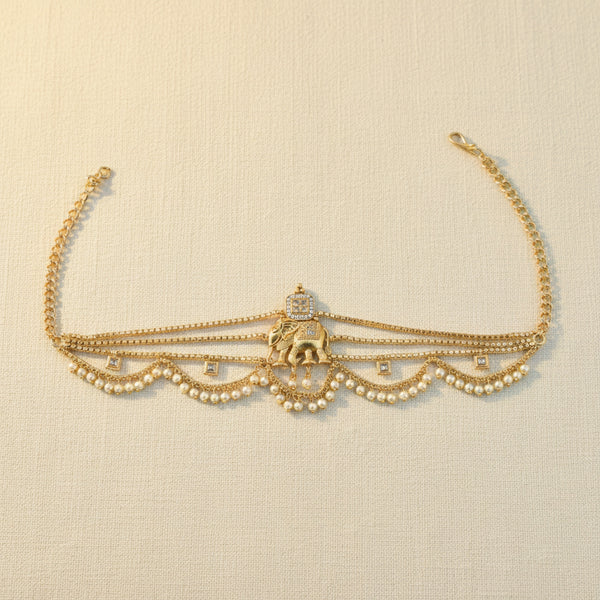 228721 Antique Moti Baju Band With Gold Plating