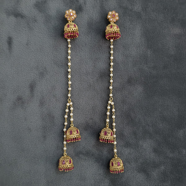 228728 Antique Kashmiri Earring With Gold Plating